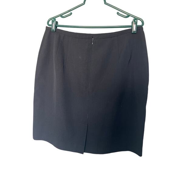 Jacqueline Feral Black Pencil Skirt with kick pleat size 16. - Picture 3 of 7